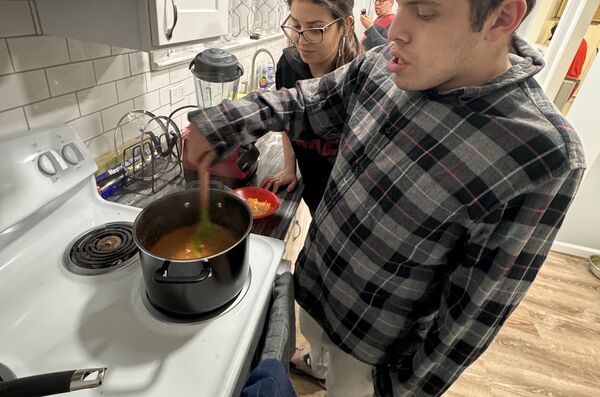 Hands-on cooking session