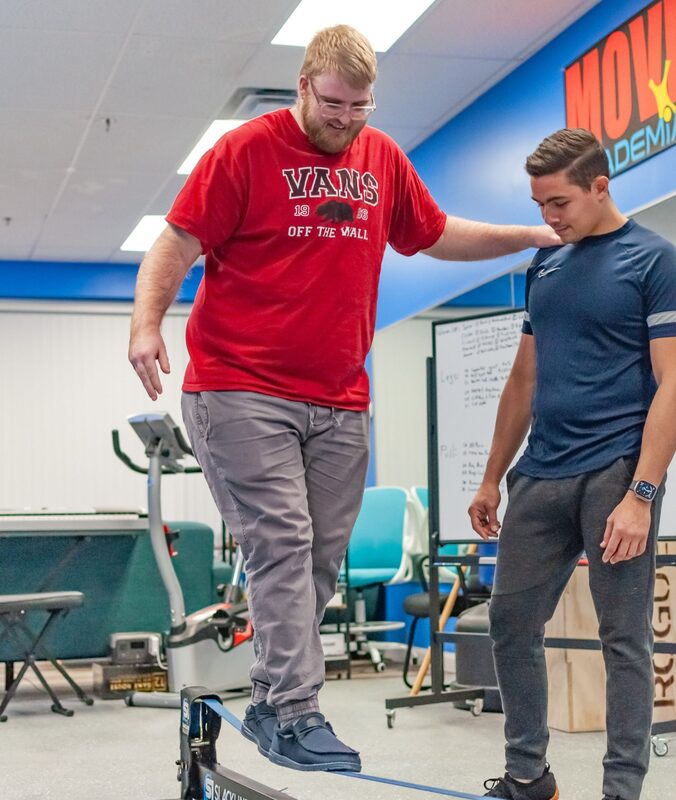 Balance training on slackline